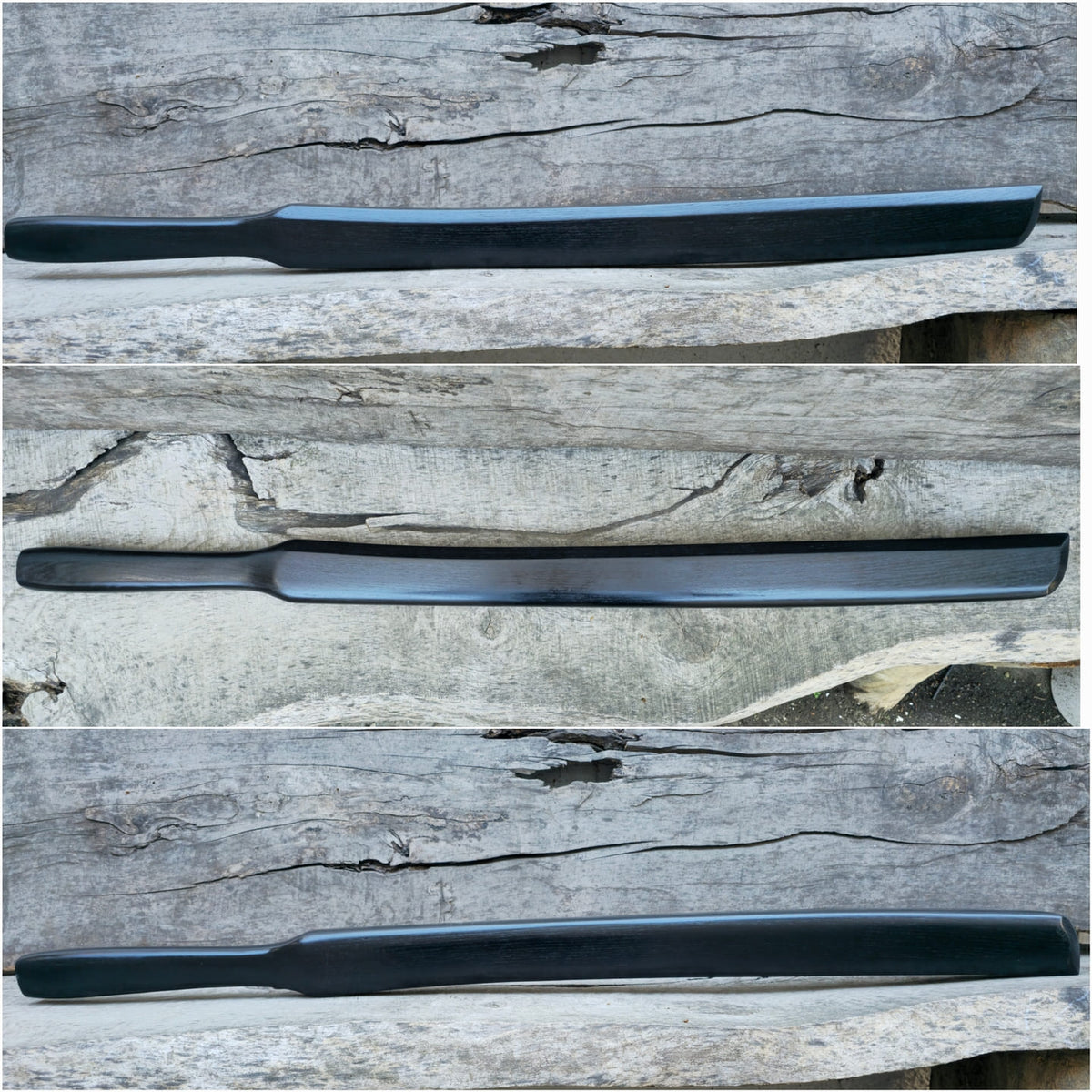 Heavy wooden suburito bokken for strength and technique training in kendo and aikido. Made from solid hardwood with a smooth, balanced design