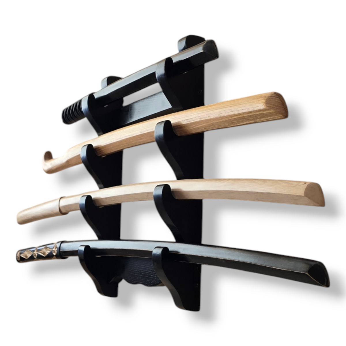 Wooden Katana & Bokken wall rack for martial arts swords