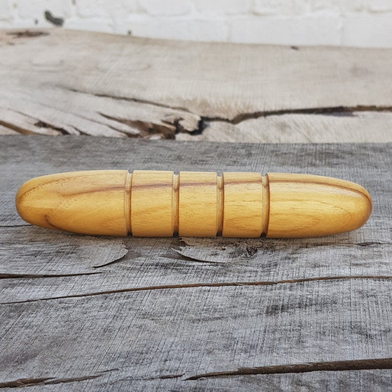 Wooden massage training stick yawara with oval ends - Robinia Wood