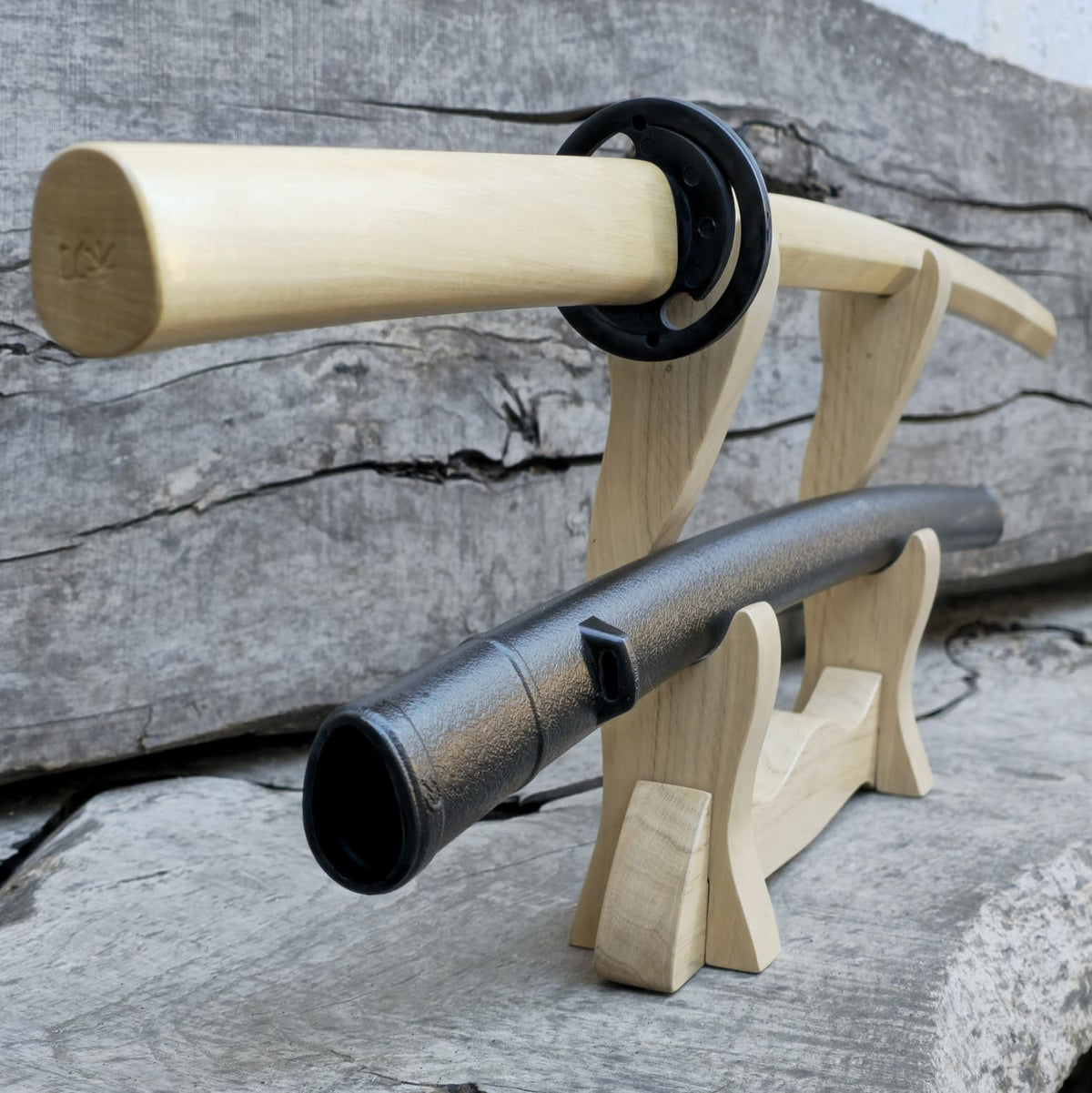 Premium wooden sword stand for katana, samurai, and collectible swords