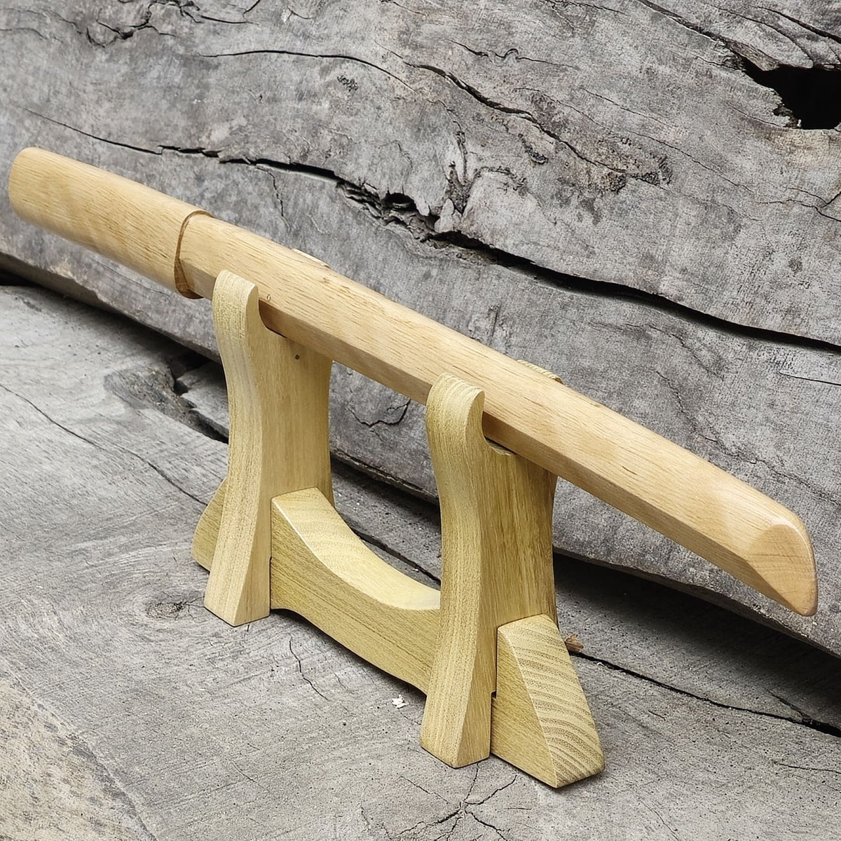Stand Holder for Tanto Knife - Natural Wood Robinia - 1 layer
