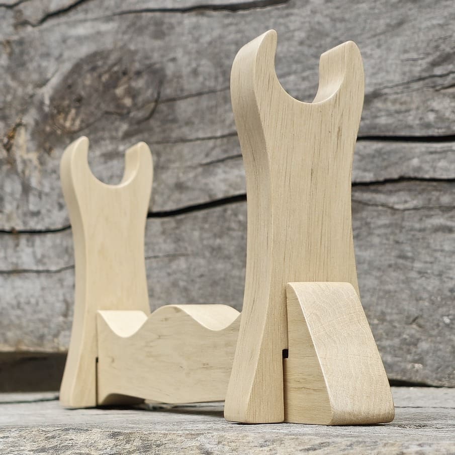 Sword Katana Bokken Stand Holder - Natural Wood Hornbeam - 1 layer