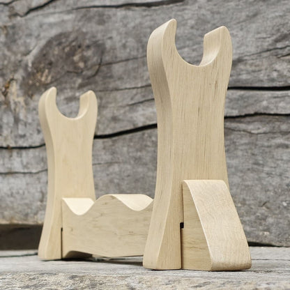 Sword Katana Bokken Stand Holder - Natural Wood Hornbeam - 1 layer
