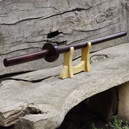 Handcrafted Kashima Shin Ryu wooden bokken for kendo, kenjutsu, and aikido practice.