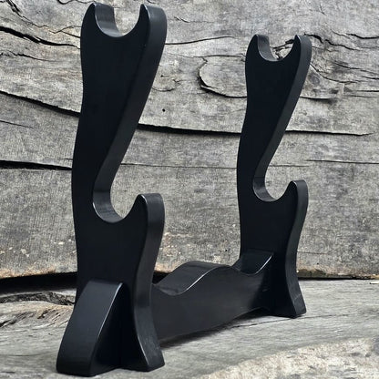 Sword Katana Bokken Stand Holder - Natural Wood Robinia - 2 layer