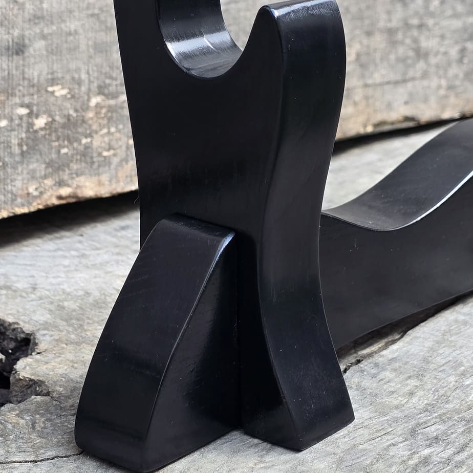 Sword Katana Bokken Stand Holder - Natural Wood Robinia - 2 layer
