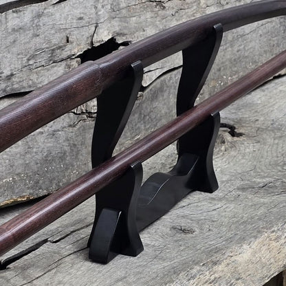 Sword Katana Bokken Stand Holder - Natural Wood Robinia - 2 layer