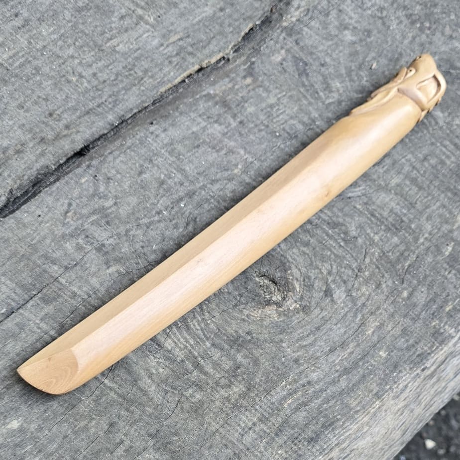 Wooden knife tanto Deluxe Dragon - Dogwood