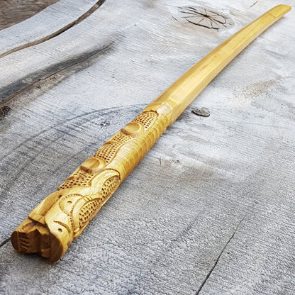 Bokken Deluxe Dragon 102 (40.1") cm - Aikido, Kenjutsu - Robinia Wood