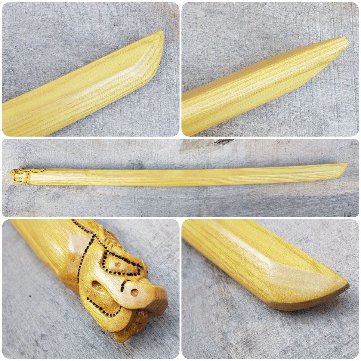 Wakizashi Deluxe Dragon- Japanese Small Wooden Sword 68 cm (27") - Robinia