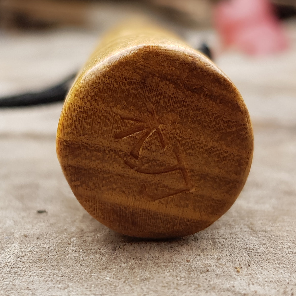 Wooden massage training stick yawara with blunt ends - Robinia Wood