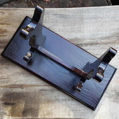 Wooden stand on the platform for weapons for 2 units - European Ash