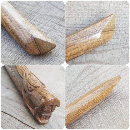 Дерев'яний ніж tanto Deluxe Dragon - Горіх