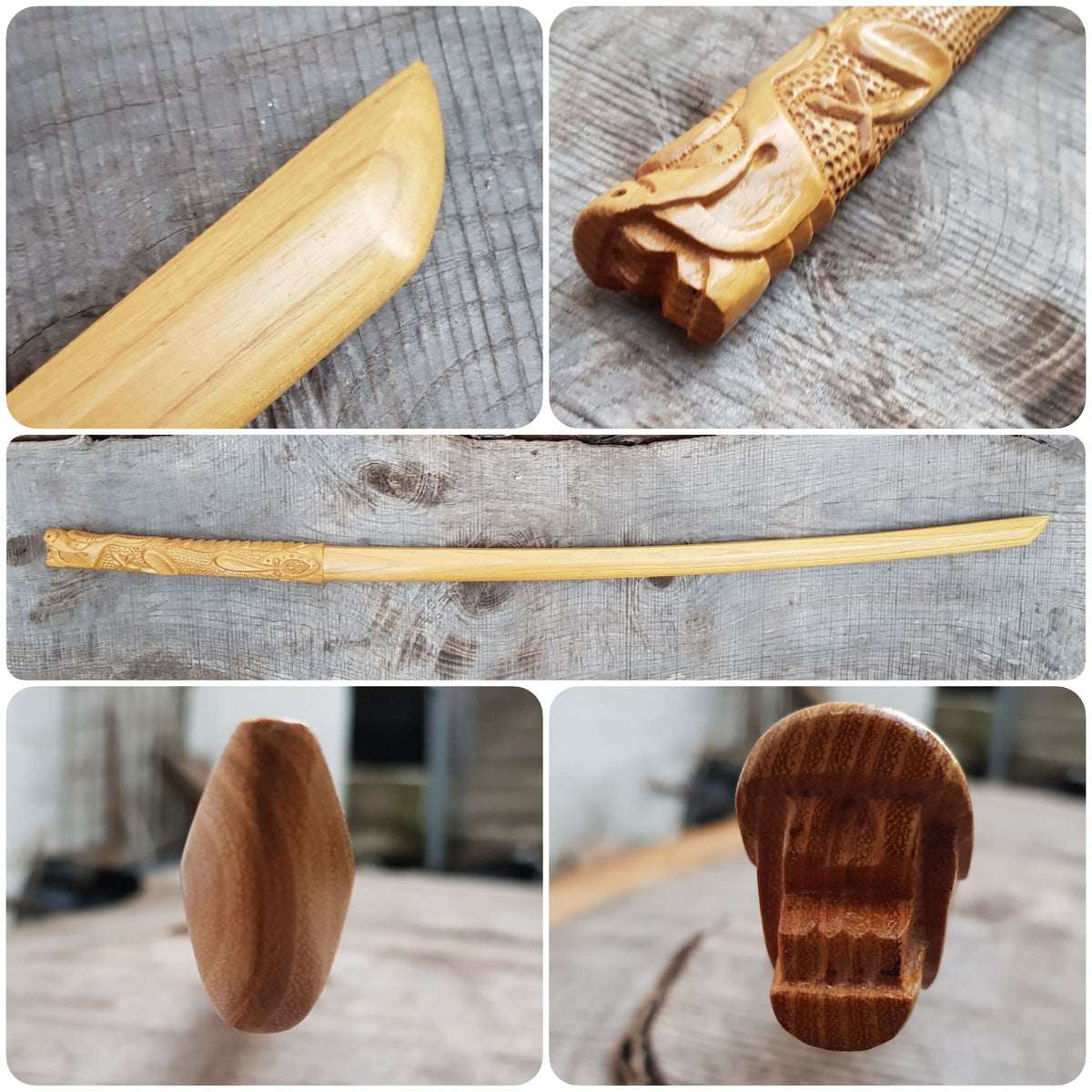 Wooden Bokken Daito Deluxe Dragon 102 (40.1") cm - Aikido, Kenjutsu - Robinia Wood