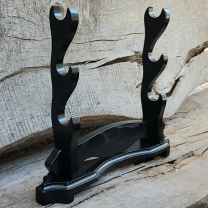 Exclusive Sword Katana Bokken Stand Holder "House of Treasures" - Natural Wood Ash - 3 layer