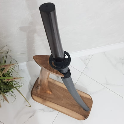 The floor stand holder for the sword katana iaito - Walnut