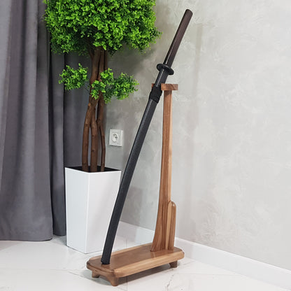 The floor stand holder for the sword katana iaito - Walnut