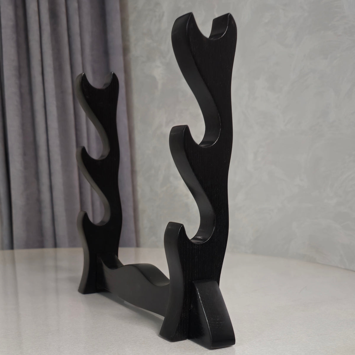 Durable wooden sword holder for samurai swords, katanas, and decorative blades