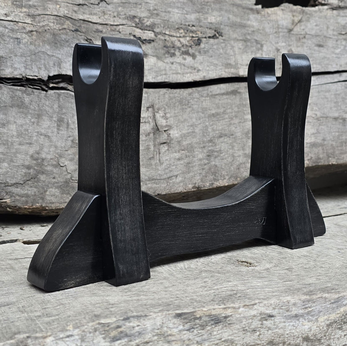 Handcrafted wooden sword and knife display stand – perfect for katanas and collectibles