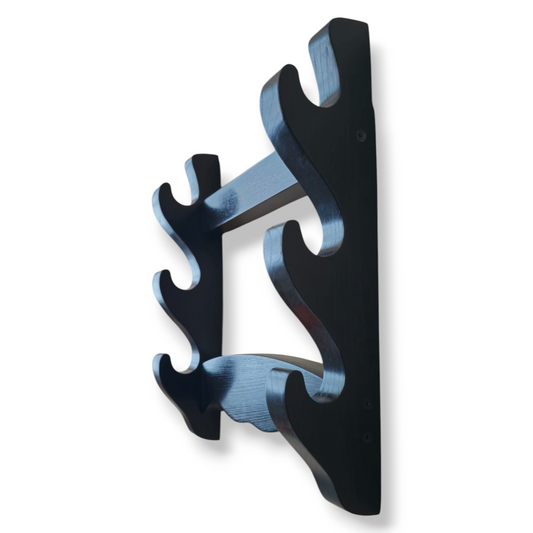 Handcrafted wooden sword display stand – perfect for katanas and collectibles