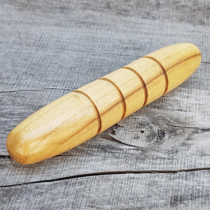 Wooden massage training stick yawara with oval ends - Robinia Wood