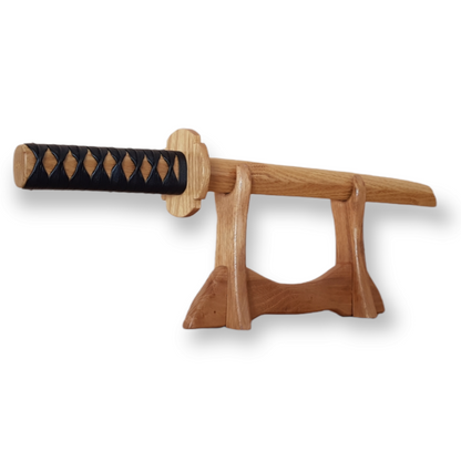 Kodachi short Japanese sword bokken with tsuba and tsukamaki 54.5 cm (21,2") - European Ash