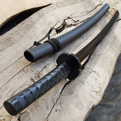 Wooden bokken Daito Deluxe with tsuba, plastic saya for Iaido - European Hornbeam