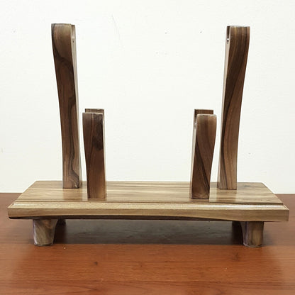Wooden stand on the platform for weapons - 2 units (Walnut)