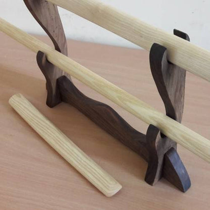 A set of wooden weapons for aikido - Bokken Daito 102 cm (40.1"), jo 128 cm (50.4"), tanto - European Ash