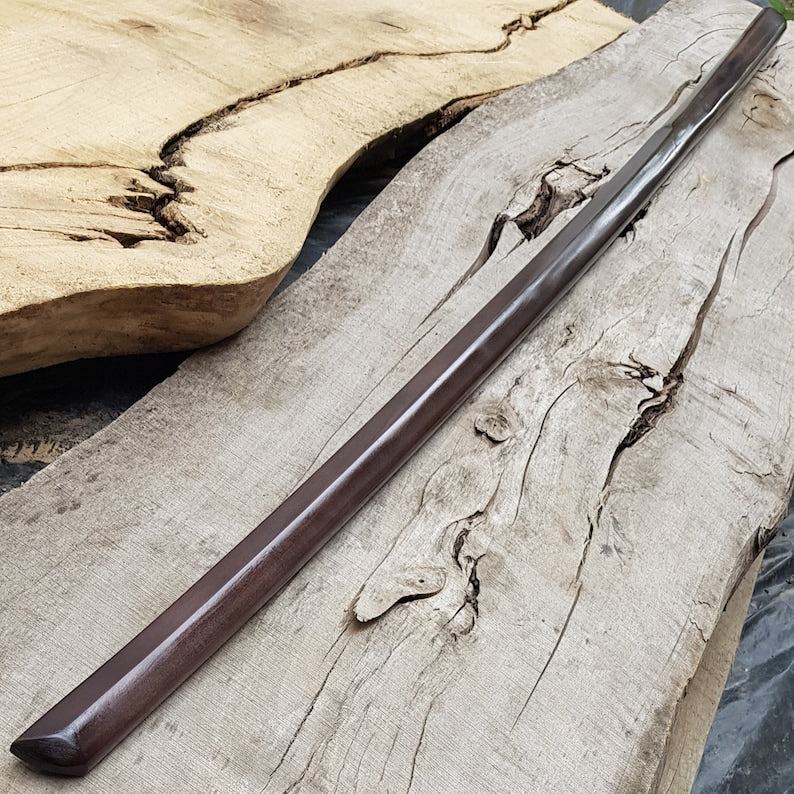 Wooden Long Chinese two-handed wushu sword Miao Dao 150 cm (59") - Hornbeam wood