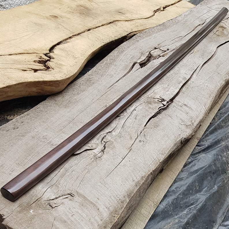 Wooden Long Chinese two-handed wushu sword Miao Dao 150 cm (59") - Hornbeam wood