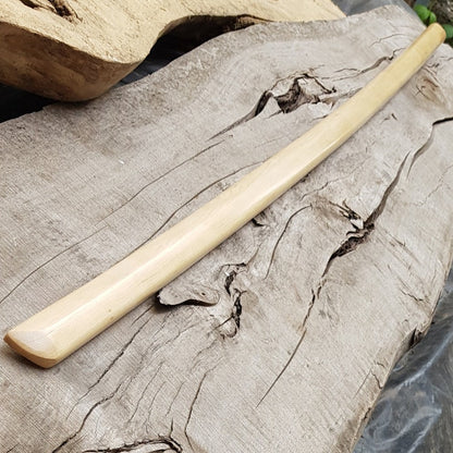 Wooden Long Chinese two-handed wushu sword Miao Dao 150 cm (59") - Hornbeam wood
