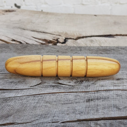 Wooden massage training stick yawara with oval ends - Robinia Wood