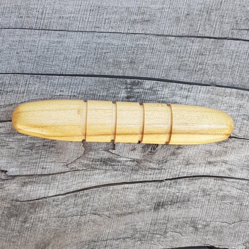 Wooden massage training stick yawara with oval ends - Robinia Wood