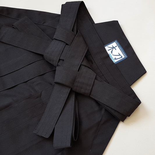 Japanese Hakama Bokuto Deluxe Black for Aikido Kendo Iaido