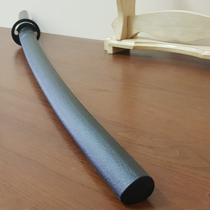 Wooden bokken Daito 102 cm (40.1") with patterned rubber tsuba and dome, plastic saya for Aikido and Kendo - Robinia Wood