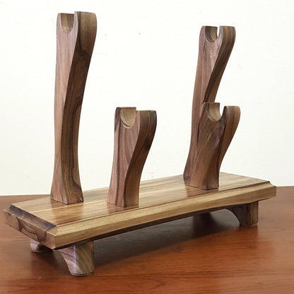 Wooden stand on the platform for weapons - 2 units (Walnut)