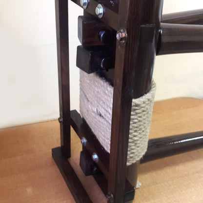 Compact Wing Chun Wooden Dummy with Rope and without a Leg (Muk Yan Jong) – Wall Mounted – European Ash